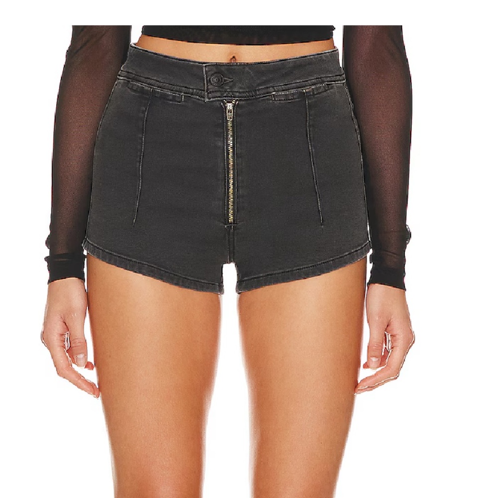 x We The Free Honeycomb Denim Brief In Graphite